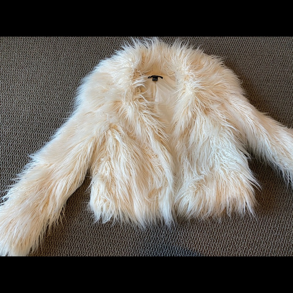 F21 faux fur coat